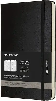 MOLESKINE CLASSIC 18 MESES 2021-2022 PLANIFICADOR DIARIO, TAPA DURA, GRANDE (5 X 8.25), NEGRO