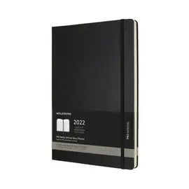 MOLESKINE CLASSIC - PLANIFICADOR VERTICAL SEMANAL, TAPA DURA, A4 (8,25 X 11,75), COLOR NEGRO
