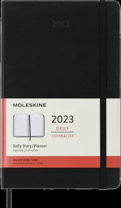 MOLESKINE 2023 12M DAILY LG BLK HARD, LARGE 13X21