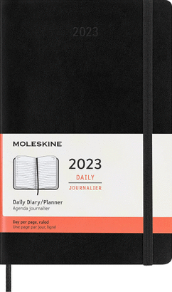 MOLESKINE 2023 12M DAILY LG BLACK SOFT, LARGE 13X21