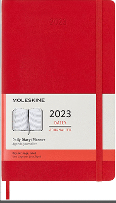 MOLESKINE 2023 12M DAILY LG S.RED SOFT, COVER SOFT, SIZE LARGE 13X21