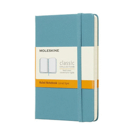 MOLESKINE CLASSIC NOTEBOOK, POCKET, RULED, BLUE REEF, HARD COVER (3.5 X 5.5)