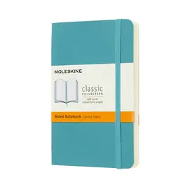 Moleskine Classic Notebook, Pocket, Ruled, Blue Reef, Soft Cover (3. 5 X 5. 5)