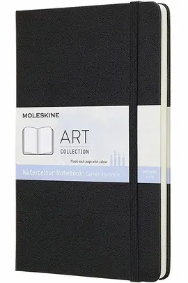 MOLESKINE ART COLLECTION WATERCOLOUR NOTEBOOK, LARGE, PLAIN, BLACK, HARD COVER (5 X 8.2 MOLESKINE ART COLLECTION WATERCOLOUR NOTEBOOK, LARGE, PLAIN, BLACK, HARD COVER (5 X 8.2