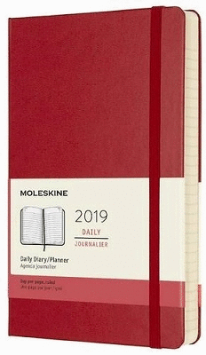 12M WEEKLY HORIZONTAL POCKET SCARLET RED SOFT COVER 2019 (DSF212WH2