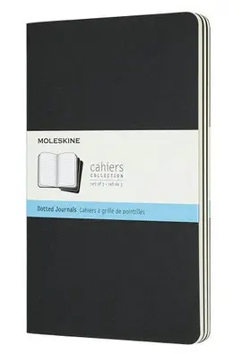 Moleskine Cahier Journal, Large, Dotted, Black (5 X 8. 25)