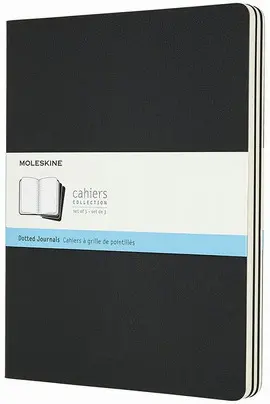MOLESKINE CAHIER JOURNAL, XL, DOTTED, BLACK (7.5 X 9.75)