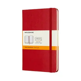 MOLESKINE NOTEBOOK, MEDIUM, RULED, SCARLET RED, HARD COVER (4.5 X 7)