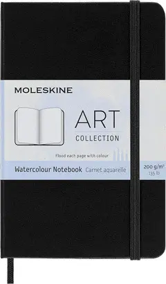 Moleskine Art Watercolour Notebook, Pocket, Black, Hard Cover (3. 5 X 5. 5)