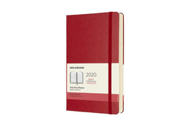 12M DAILY LARGE SCARLET RED HARD COVER 2020