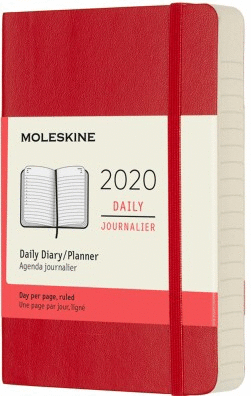 12M DAILY POCKET SCARLET RED SOFT COVER 2020