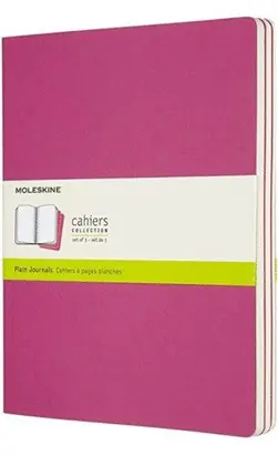 Moleskine Cahier Journal, Extra Large, Plain, Kinetic Pink (7. 5 X 9. 75)