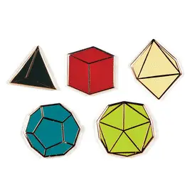 PLATONIC SOLIDS PIN SET