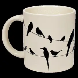 BIRDS ON A WIRE MUG - TAZA