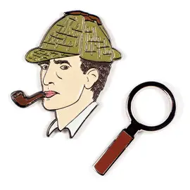 HOLMES & MAGNIFYING GLASS PINS