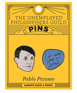 PICASSO AND QUOTE ENAMEL PIN SET