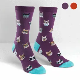 WOMEN'S CREW: SMARTY CATS