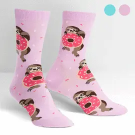 WOMEN'S CREW: SNACKIN' SLOTH (LIGHT PURPLE)