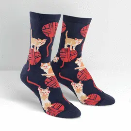 WOMEN'S CREW: KITTEN KNITTIN'