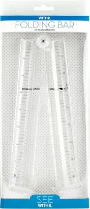 Folding Bar Magnifier With Ruler - Regla Plegable con Lupa Withit