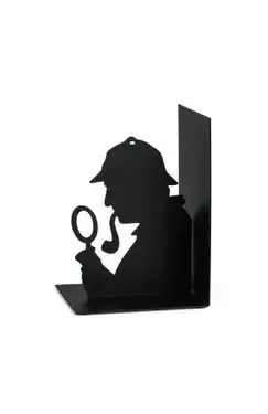 SUJETALIBROS SHERLOCK NEGRO METAL BALVI
