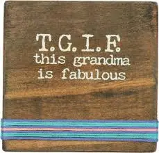 STITCHED BLOCK - T.G.I.F