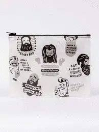 BEARDS ZIPPER POUCH
