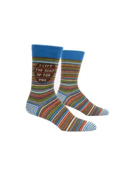 I LEFT THE SEAT UP FOR YOUR M-CREW SOCKS