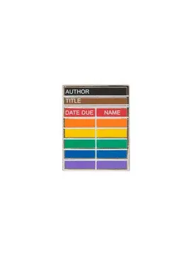 LIBRARY CARD PRIDE ENAMEL PIN