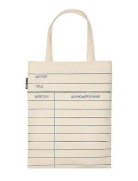 LIBRARY CARD (NATURAL) TOTE BAG