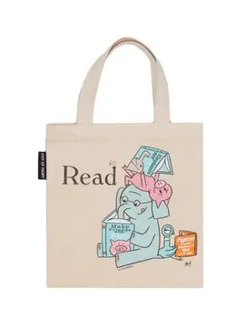 ELEPHANT & PIGGIE READ MINI TOTE BAG