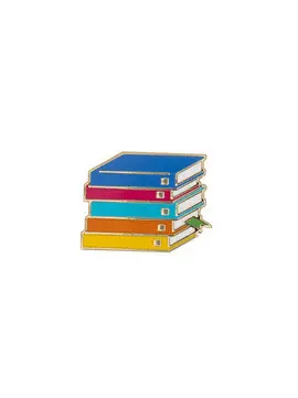 EMILY HENRY BOOK STACK ENAMEL PIN