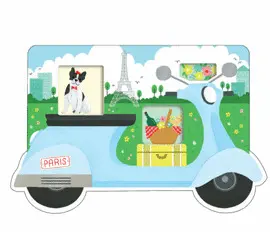 PARIS SCOOTER SHAPED COVER STICKY NOTES