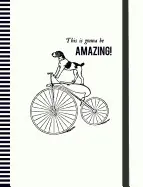 ALICE SCOTT VINTAGE PRINTS CYCLING DOG GILDED JOURNAL