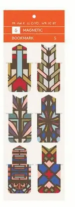 FRANK LLOYD WRIGHT DESIGNS MAGNETIC BOOKMARKS