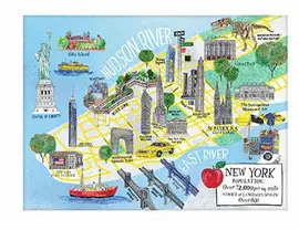 NEW YORK CITY MAP 1000 PIECE PUZZLE