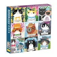 BOOKISH CATS 500 PIECE FAMILY PUZZLE