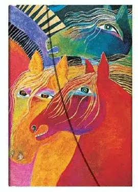 MYSTICAL HORSES WILD HORSES OF FIRE MINI WRAP LINED