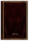 2014 DAYPLANNERS BLACK MOROCCAN WEEK-AT-A-TIME HORIZONTAL FORMAT
