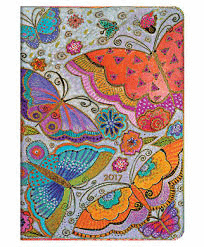 FLUTTERBYES MIDI - PAPERBLANKS 2017 DAILY PLANNER