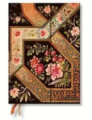 FILIGREE FLORAL EBONY MIDI - PAPERBLANKS 2017 WEEKLY PLANNER