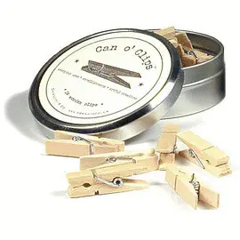 MINI WOODEN CLIPS IN TIN *SHIPS IN MULTIPLES OF 18'S*