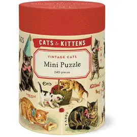 Pzlmini/Cat Vintage Cats 240 Piece Mini Puzzle