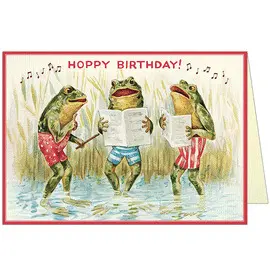 Happy Birthday Singing Frogs Greeting Card & Envelope