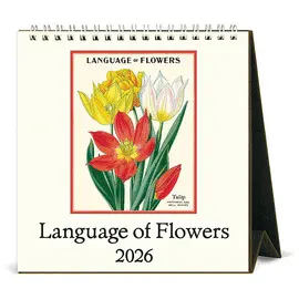 CAL26-16 LANGUAGE OF FLOWERS 2026 DESK CALENDAR