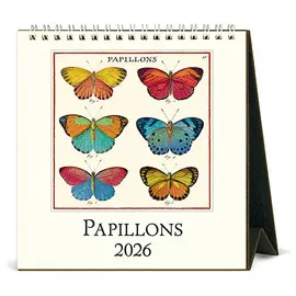 CAL26-23 BUTTERFLIES PAPILLIONS 2026 DESK CALENDAR