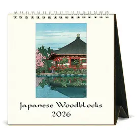 CAL26-24 JAPANESE WOODBLOCK 2026 DESK CALENDAR