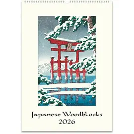CAL26-38 JAPANESE WOODBLOCK 2026 WALL  CALENDAR