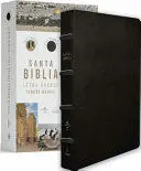 BIBLIA REINA VALERA 1960 LETRA GRANDE. PIEL PREMIER NEGRO, ÍNDICE, TAMAÑO MANUAL / SPANISH BIBLE RVR 1960 HANDY SIZE, LARGE PRINT, INDEX TABS, BONDED LEATHER