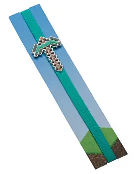 MINECRAFT: DIAMOND PICKAXE ENAMEL CHARM BOOKMARK